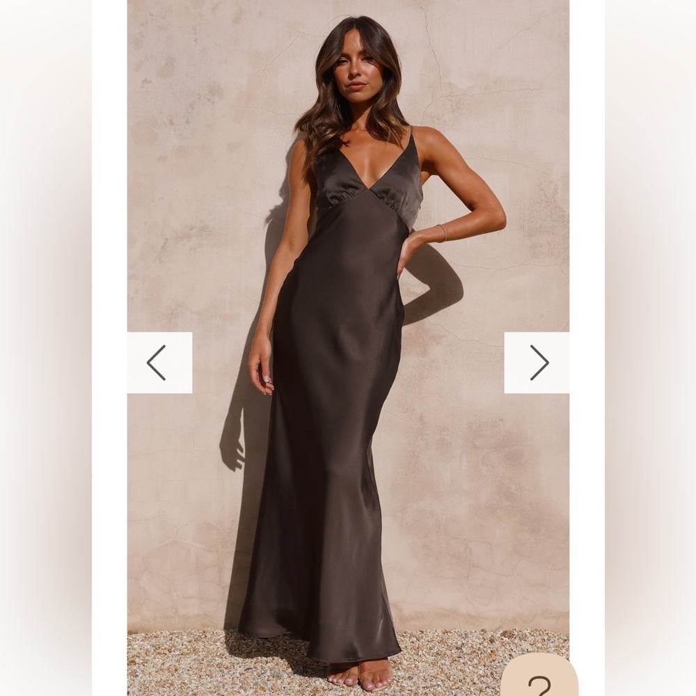 Ziah Maxi Dress in Espresso Brown